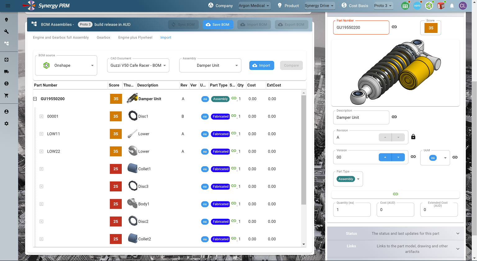 Modular Bill of Materials (BOM)